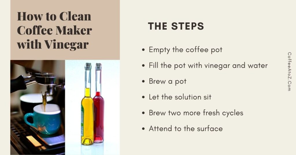 How to Clean Coffee Maker With or Without Vinegar [Step By Step Guide]